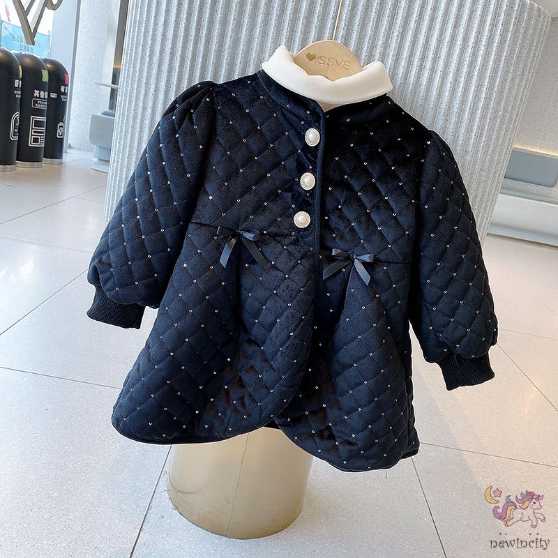 Áo khoác lông phong cách Hàn Quốc xinh xắn cho bé