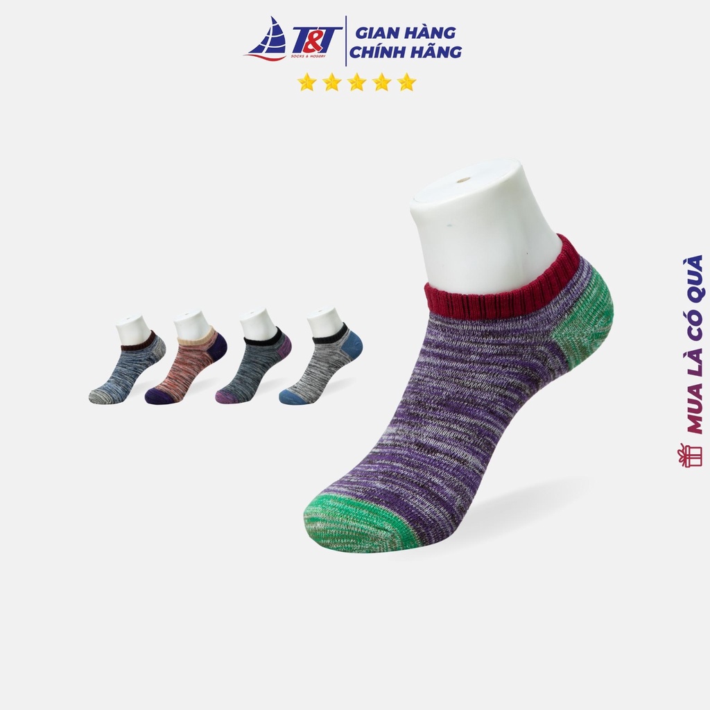 Combo 5 đôi Tất nam cổ ngắn loang T&amp;T SOCKS