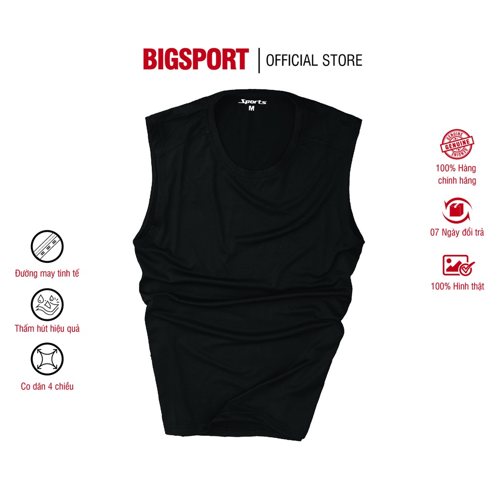 [Combo 2] Áo ba lỗ nam Big Sport (4 màu), thiết kế sát nách TankTop tâp gym chạy bộ chất liệu dệt kim cao cấp BS02