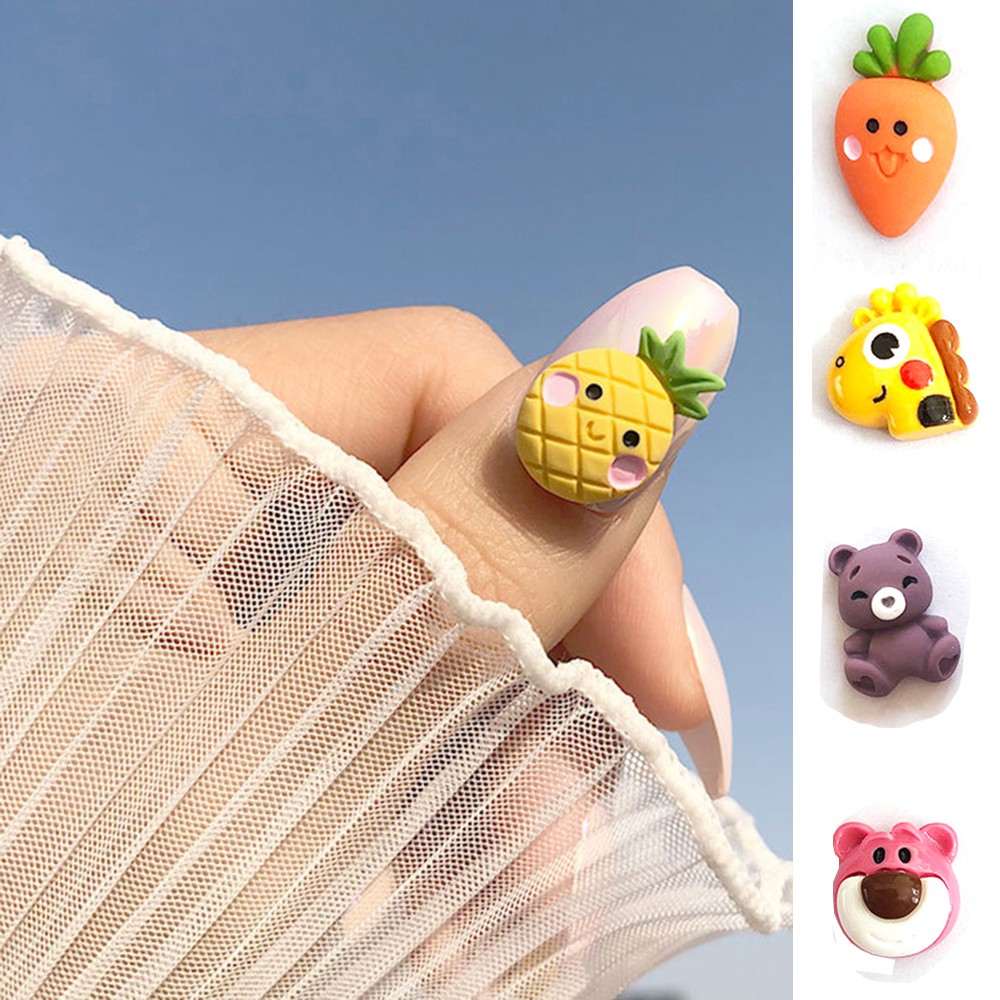 [Hàng mới về] Set 3 hạt phụ kiện trang trí móng tay 3d nghệ thuật chuyên nghiệp