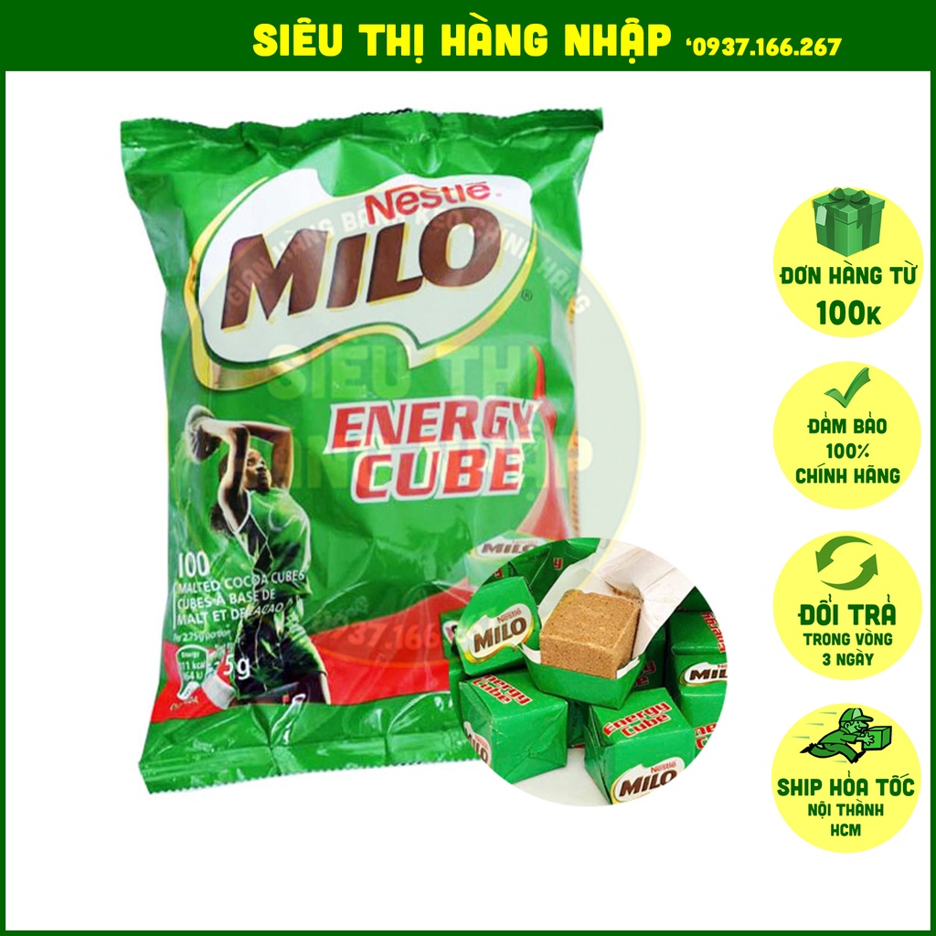 Kẹo Milo Energy Cube Thái Lan 275g (100 viên)