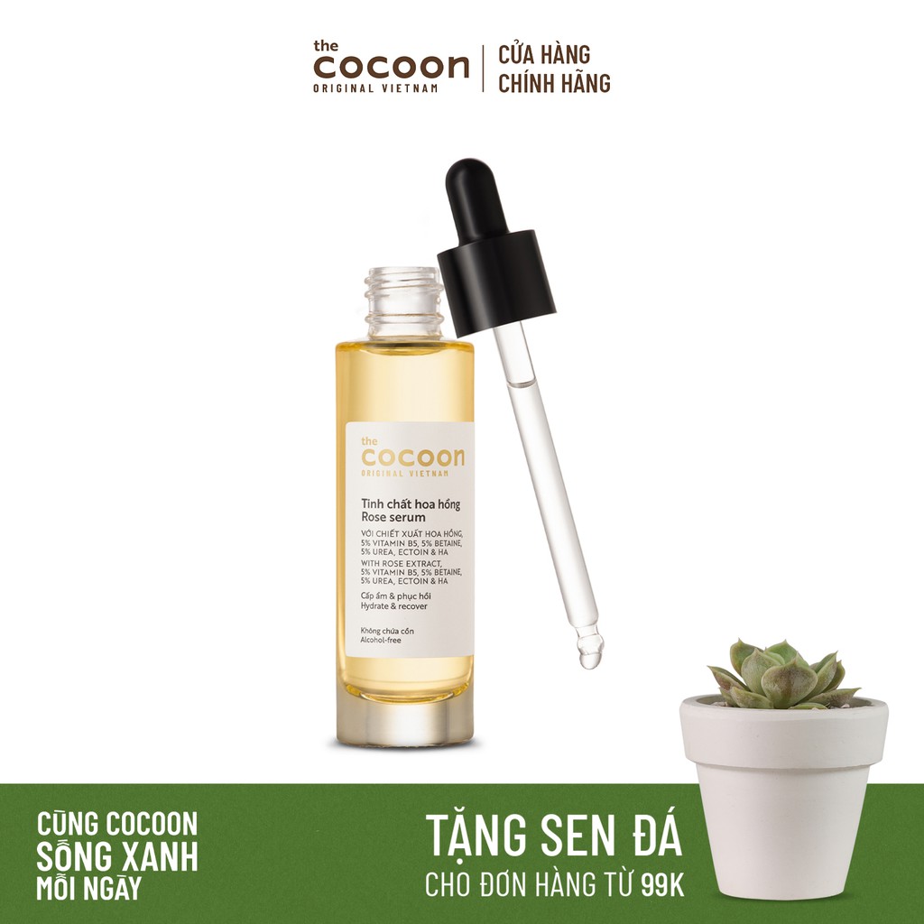 Tinh chất hoa hồng (serum) Cocoon cấp ẩm & phục hồi da 30ml