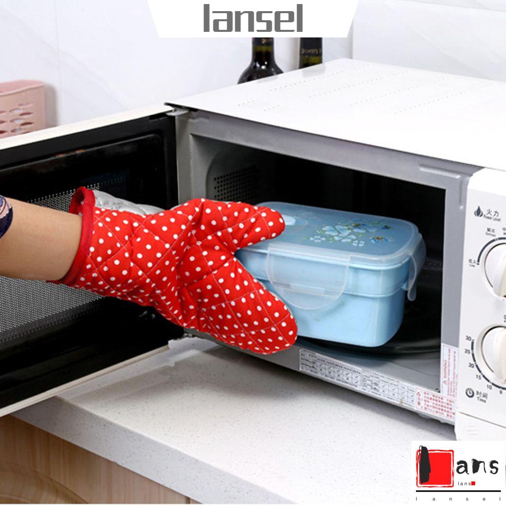 Găng tay cotton dày dặn chống nóng cách nhiệt tiện dụng cho nhà bếp