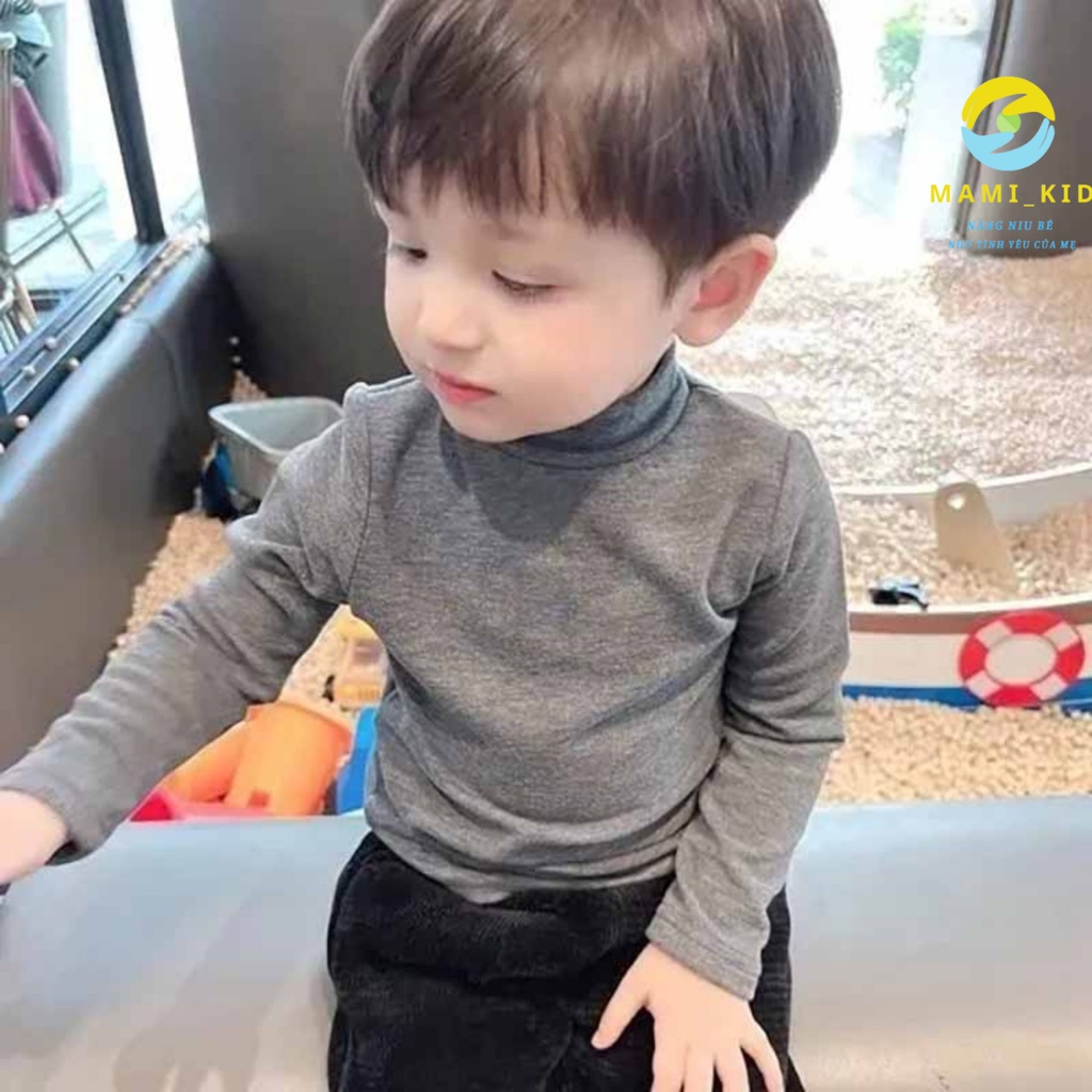 Áo Len Cổ Lọ Mongtoghi Giữ Nhiệt Cho Bé, Chất Len Mongtoghi lót nỉ, mềm, co giãn tốt,, mặc ôm giữ nhiệt