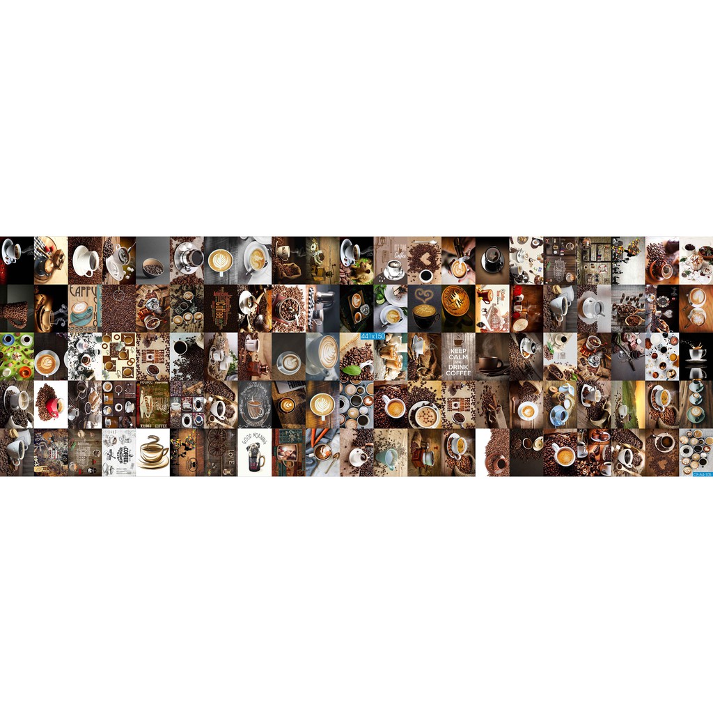 Combo Set 105 tờ Decal dán tường COFFE siêu đẹp