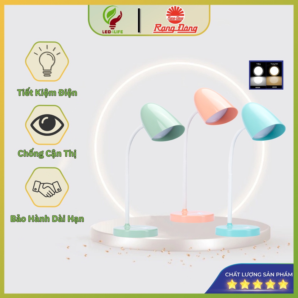 Đèn học, đèn bàn LED bảo vệ thị lực RẠNG ĐÔNG RD-RL-38