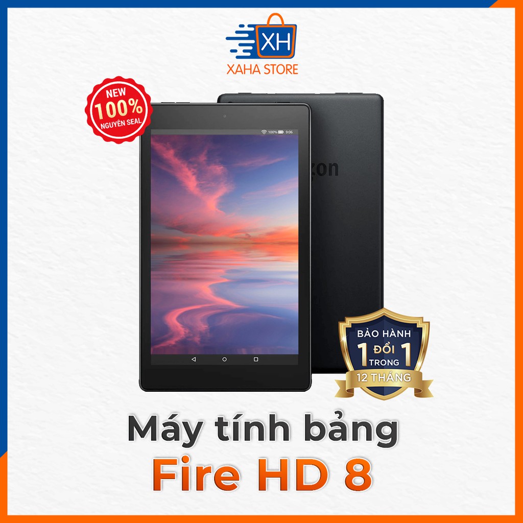 Máy tính bảng Fire HD 8 (bản mới nhất của Amazon năm 2020) Đen/Trắng/Xanh/Mận