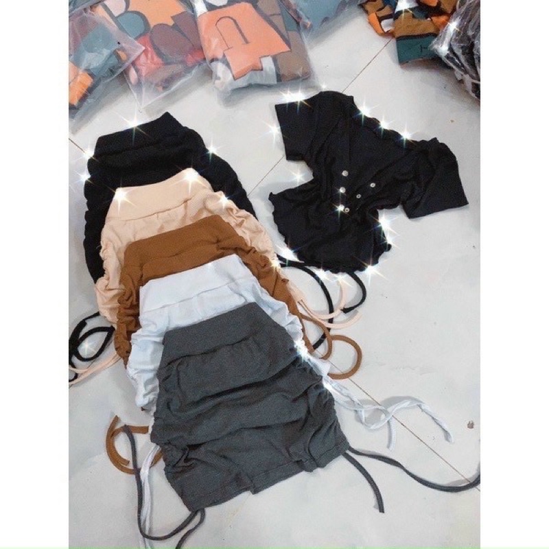 Chân váy dây rút hai bên