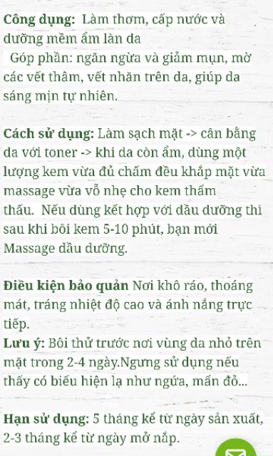 KEM DIẾP CÁ NGỪA MỤN