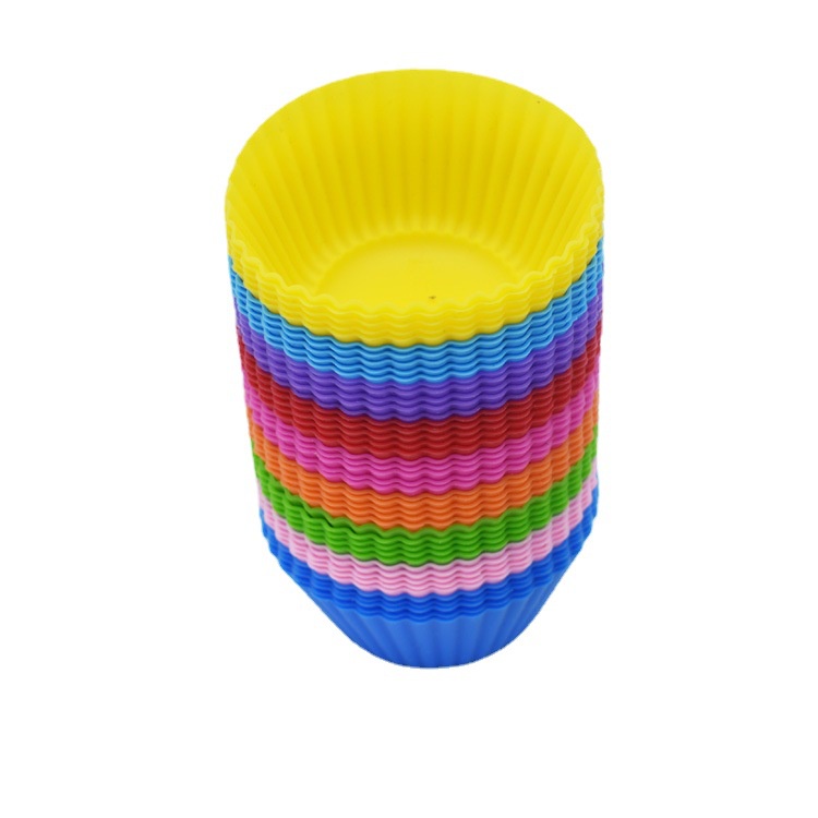 Khuôn silicone Tròn 7cm Làm Bánh muffin diy