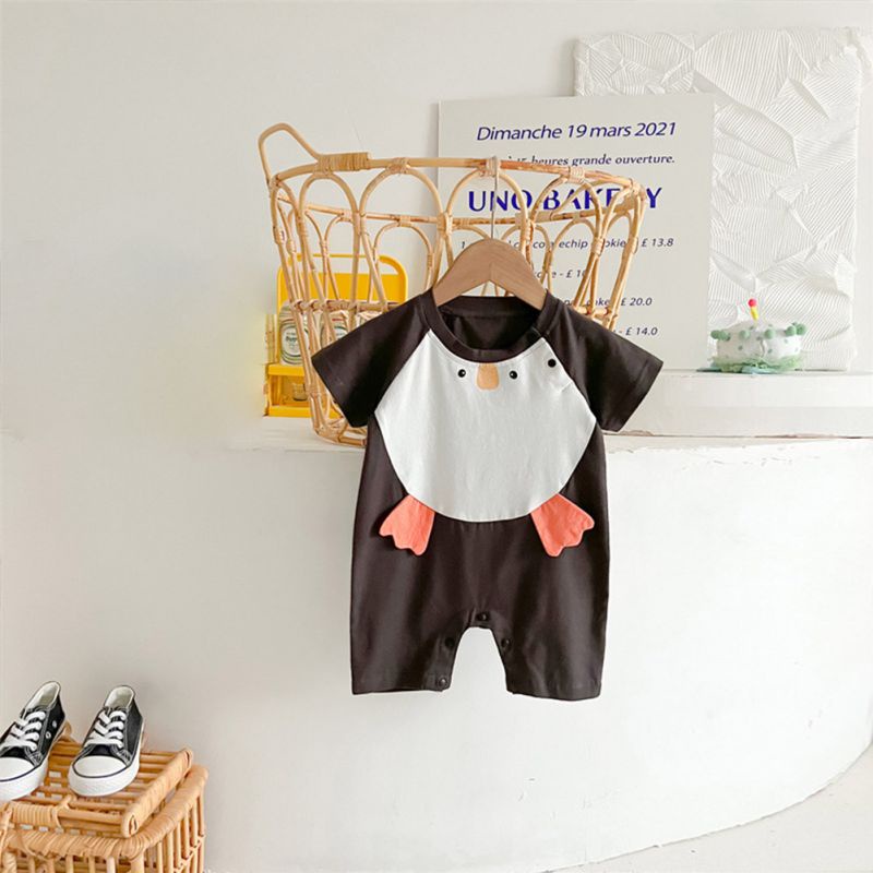 Bộ Áo Liền Quần Hình Khủng Long Hoạt Hình Dễ Thương Cho Bé