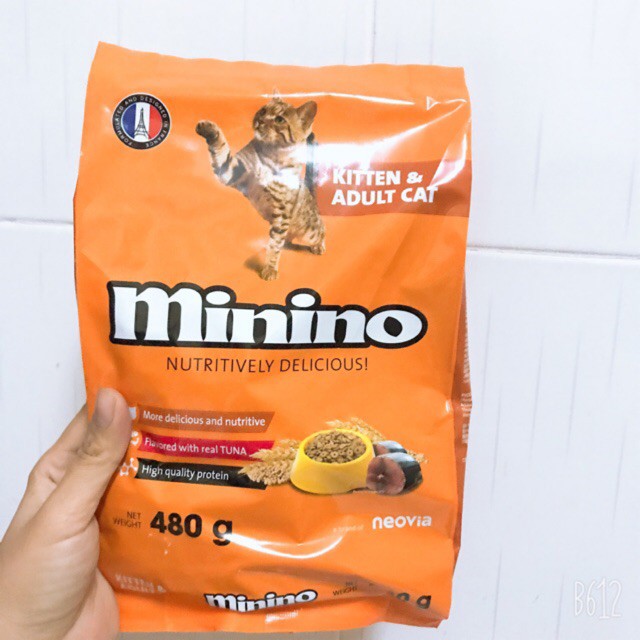 THỨC ĂN CHO MÈO Minino dạng hạt Gói 480g thương hiệu pháp