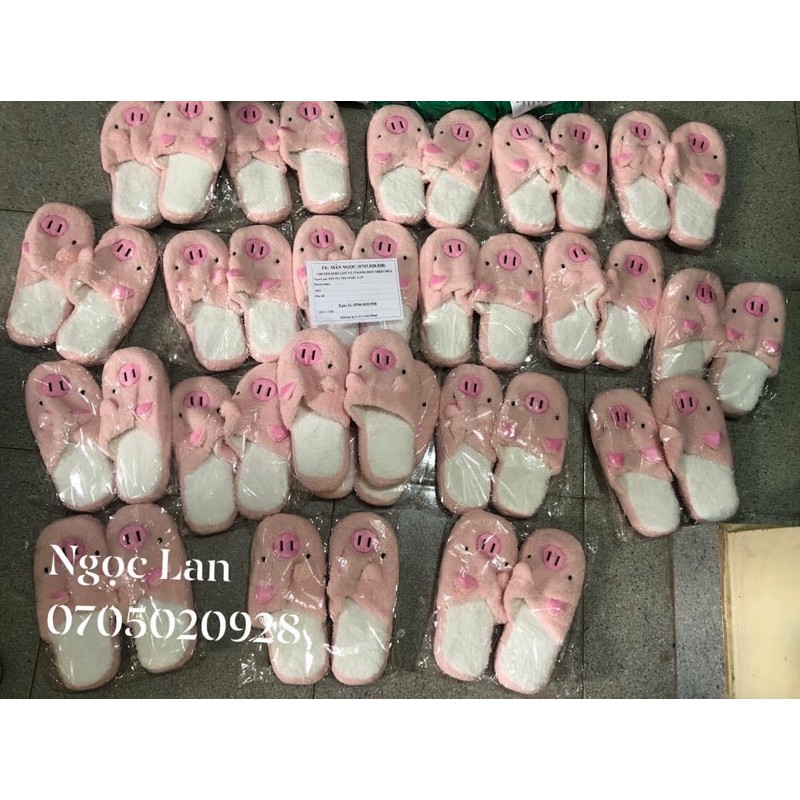 Dép Lông Hình Lợn