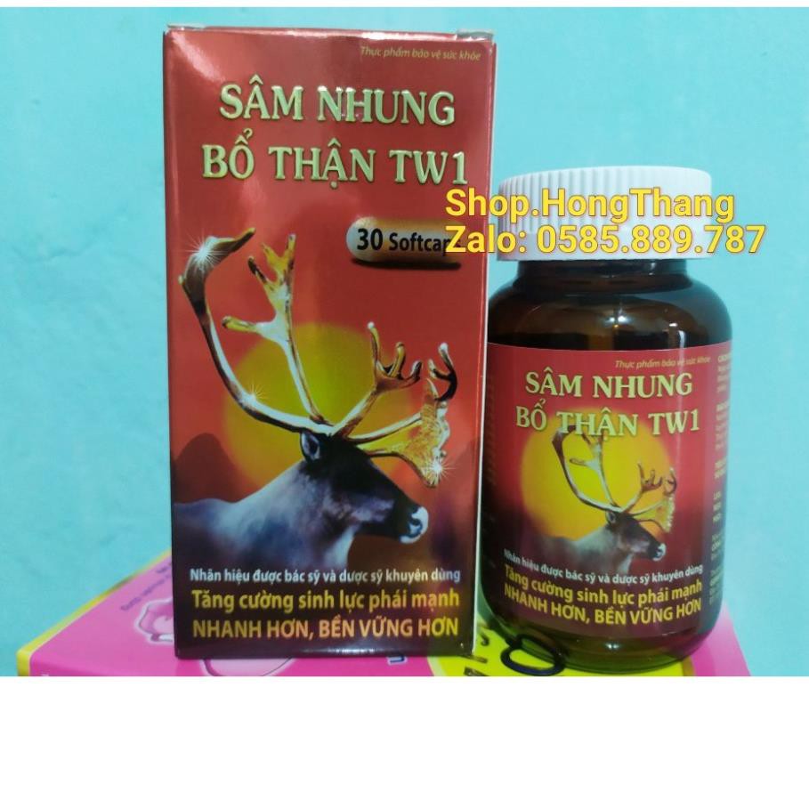 SÂM NHUNG BỔ THẬN TW1 HỘP 1 LỌ 30VIÊN , tăng cường sinh lý nam giới, bổ thận tráng dương, BỔ SUNG VITAMIN TỐT CHO CƠ THỂ