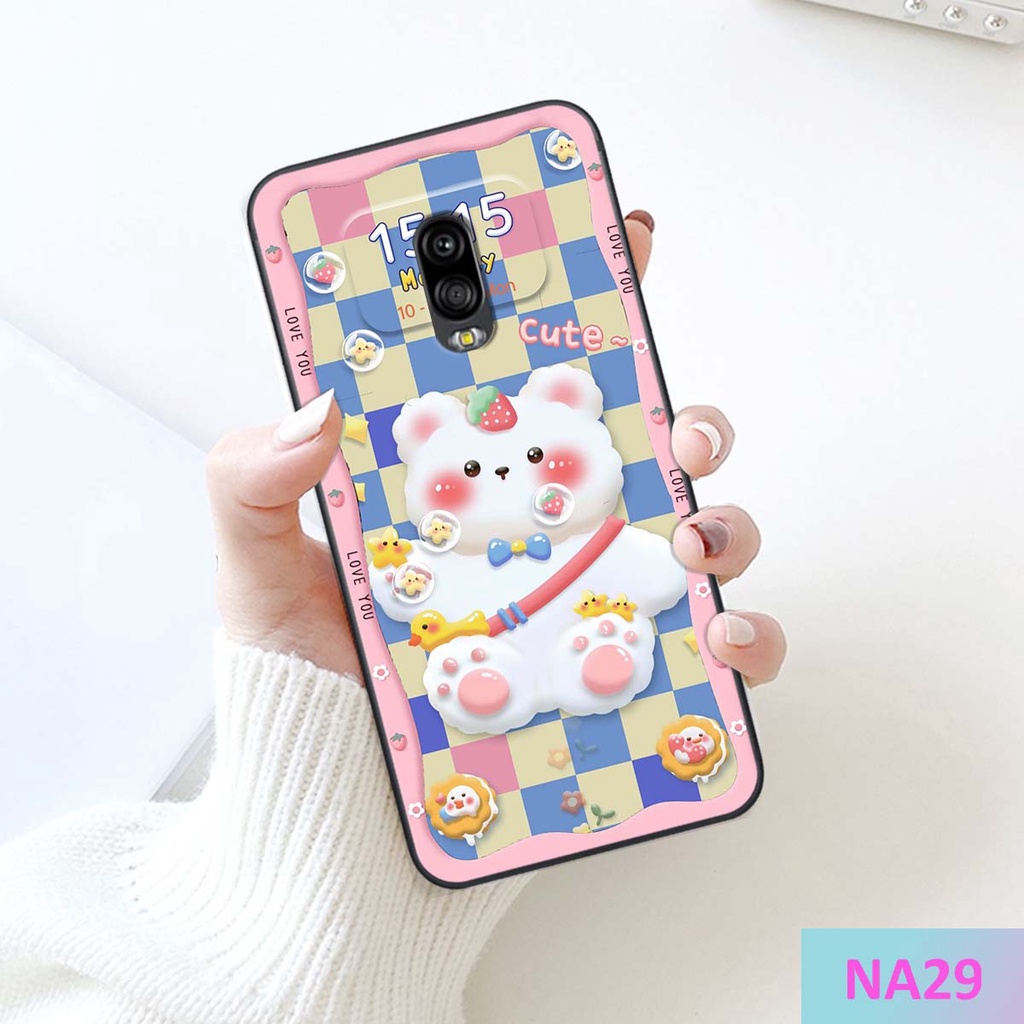 Ốp lưng Samsung J7 Plus / J7+ in hình gấu cute,bò sữa 3D cute dễ thương bảo vệ điện thoại.