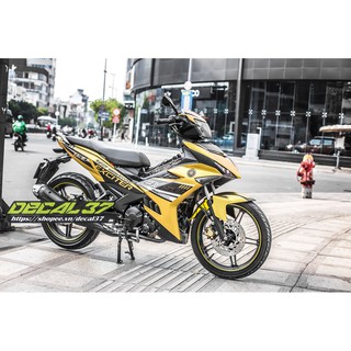 Tem Trùm Exciter 150 Vàng Đen Đơn giản