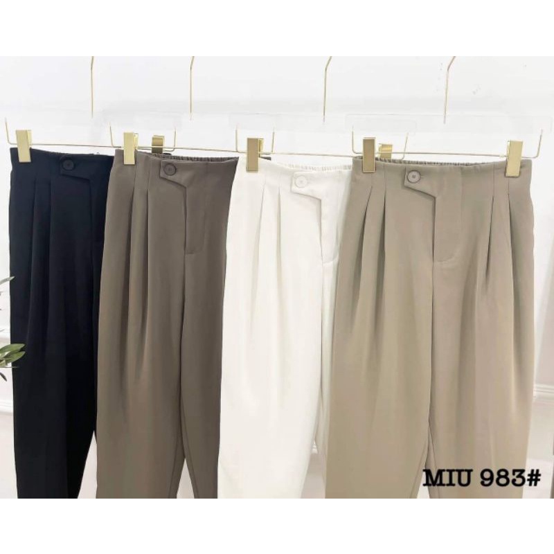 Quần baggy vải khuy lệch hàng QCL1