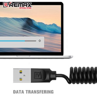 Cáp sạc lò xo Remax Rc-117a cổng Type C (Đen, Trắng)