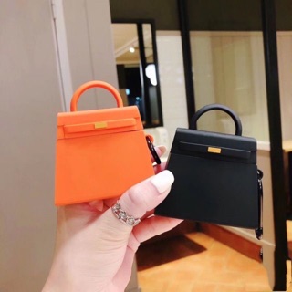 ☘️Tặng kèm móc treo☘️ Case bao Airpod 1 2 Luxury Hermes Bag - Vỏ bọc Cover đựng tai nghe không dây Airpods i11, i12...
