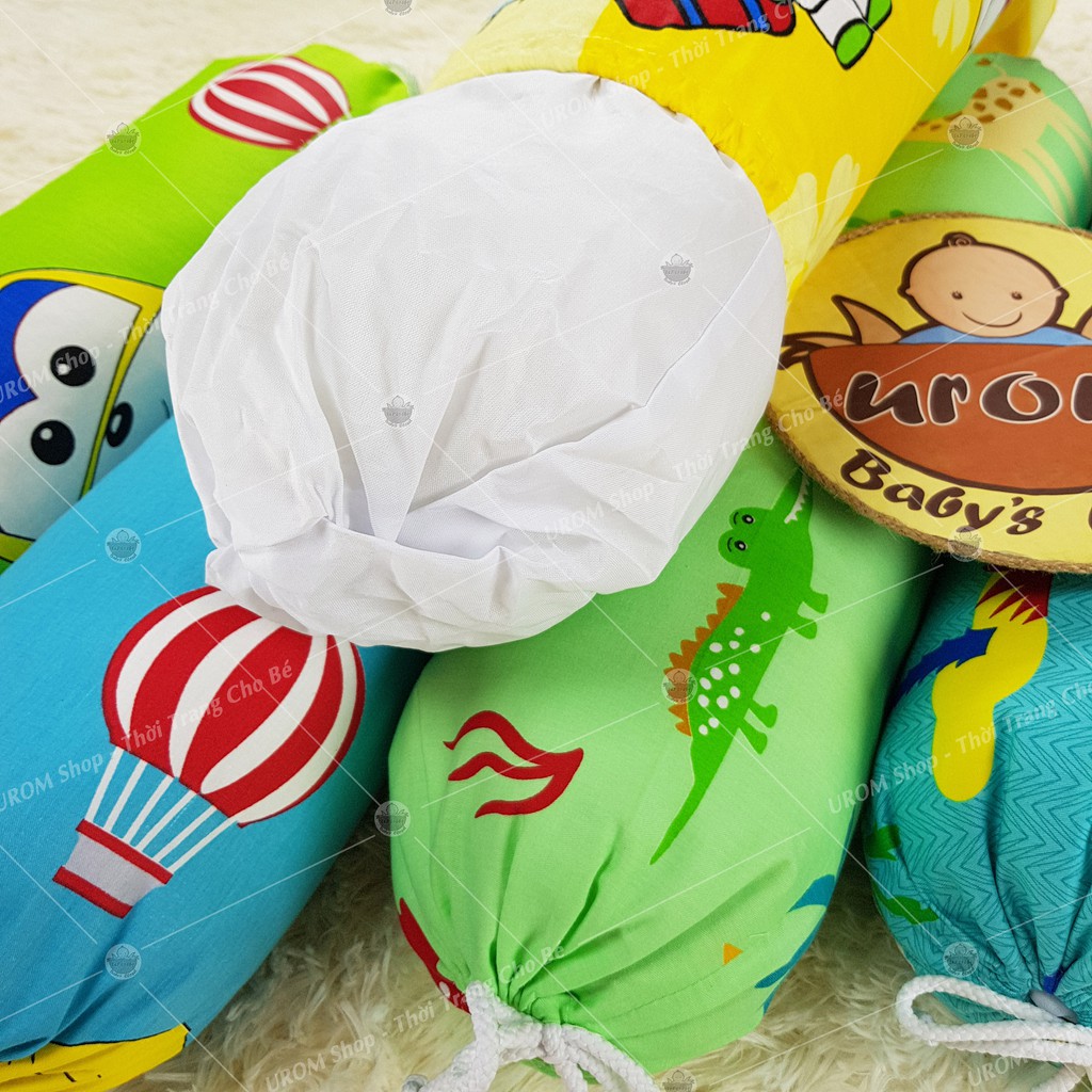 Gối ôm cho bé vải cotton Thắng Lợi 60cm vỏ gối mềm họa tiết hoạt hình dễ thương phù hợp trẻ em từ 1 tuổi