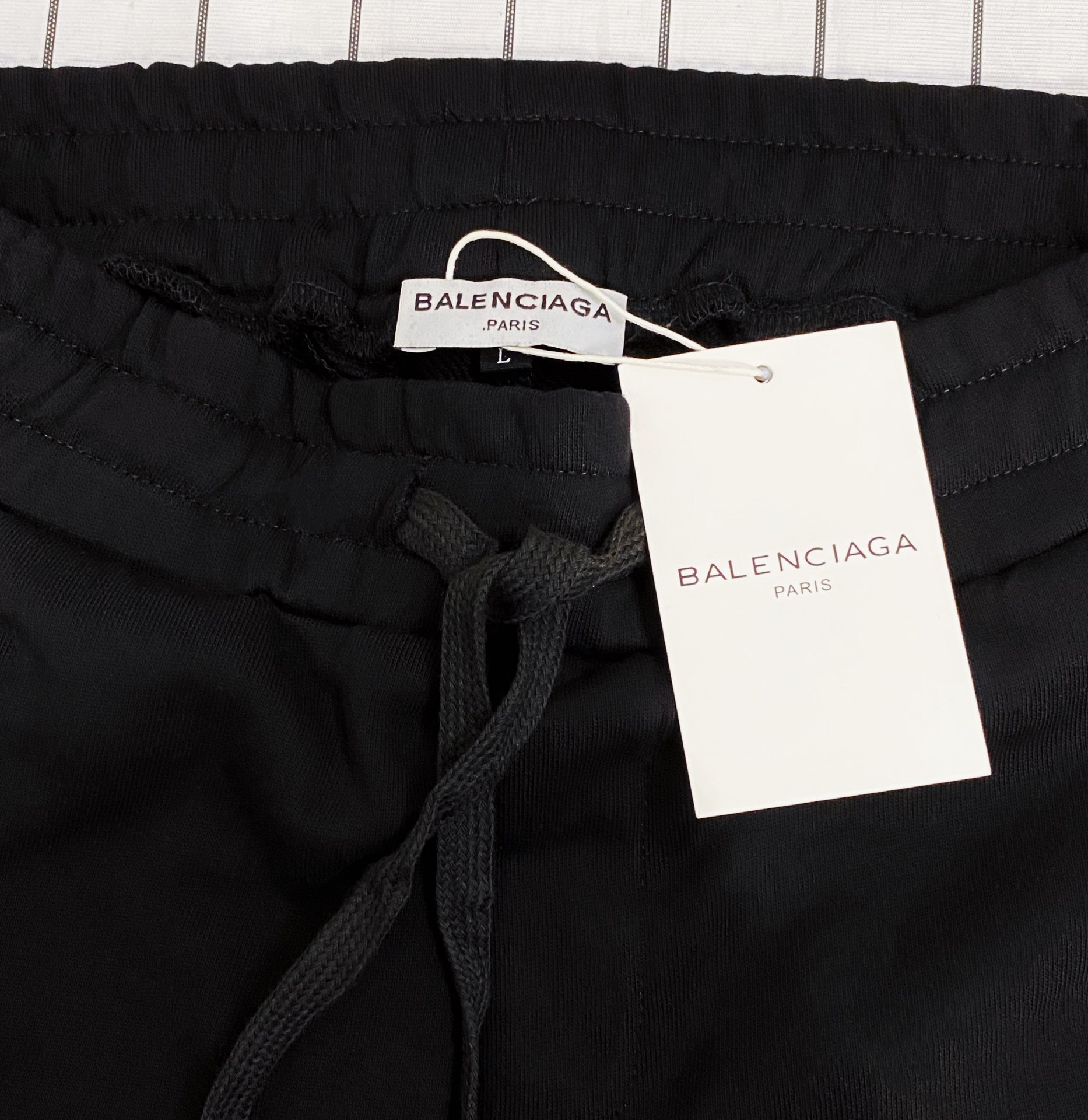 BALENC1AGA Fall 2020 men's new men's casual cotton casual pants sports pants logo letter B embroidered belts thun