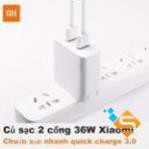 Củ Sạc Nhanh 2 cổng  USB-A 36W Xiaomi - Bảo Hành 1 Tháng