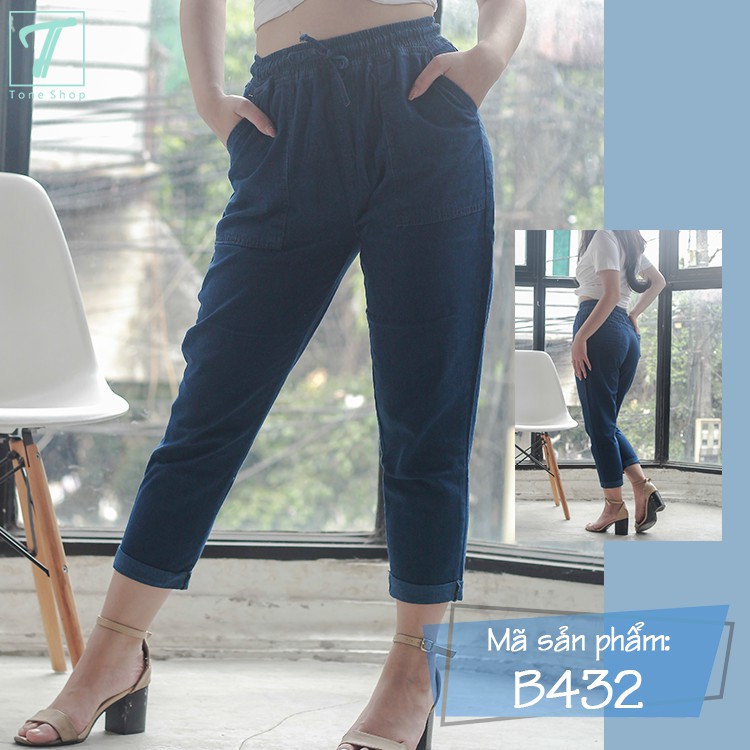 Quần baggy jeans cho nữ  ống lửng - Đẹp xinh rẻ - Tone shop