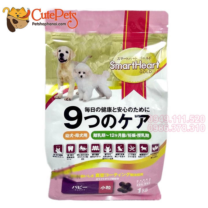 Thức ăn Smart Heart Gold Puppy 1kg cho chó nhỏ dưới 1 năm tuổi - CutePets phụ kiện thú cưng Pet shop Hà Nội