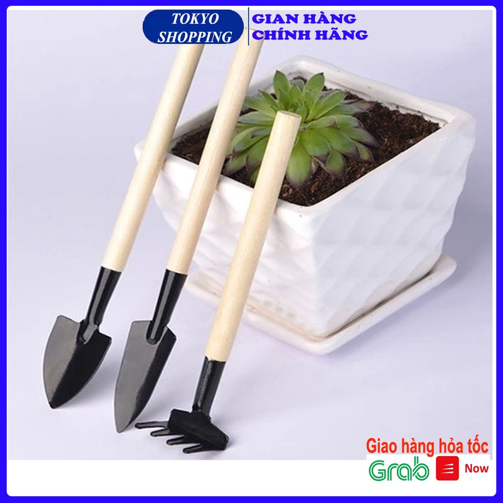 Bộ dụng cụ làm vườn mini 3 món tiện dụng