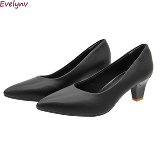 [Xả Hàng] Giày Cao Gót Đế Vuông Giày Cao Gót 7cm Dáng Xinh Evelynv 5P3463 (Đen)