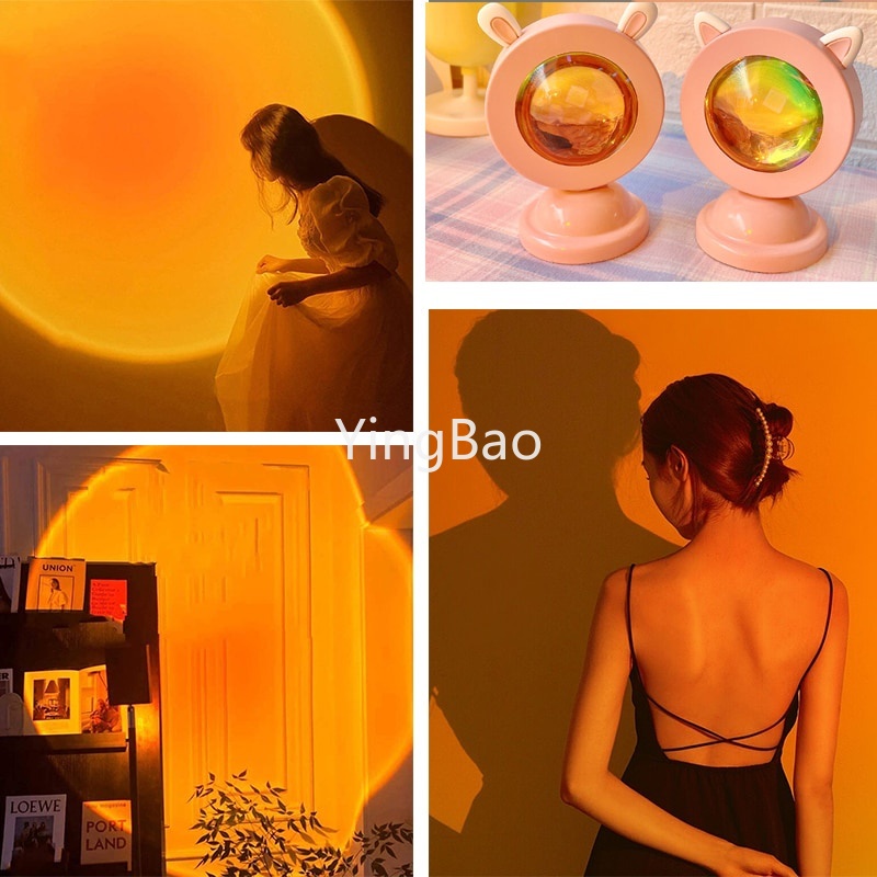 Đèn Chiếu Hình Cầu Vồng Cổng USB Dùng Trang Trí Phòng Khách