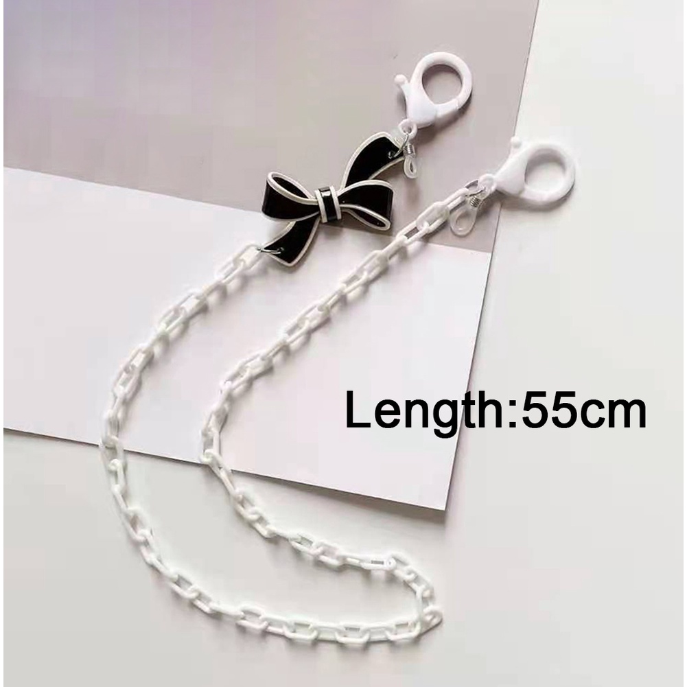 Dây Đeo Kính Mát Bằng Acrylic Màu Trắng Đen Cho Nữ Màu Sắc