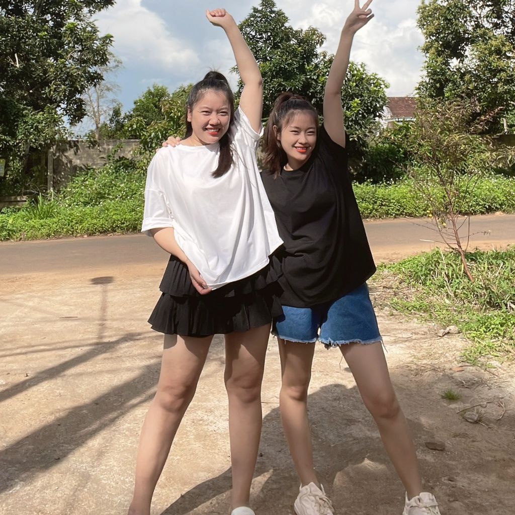 Áo Phông Unisex Nam Nữ ,Áo Phom Rộng Bigsize(58kg đến 95kg)  THUN TN