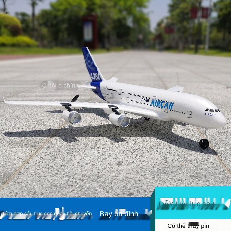 Máy bay điều khiển từ xa, tàu lượn cánh cố định, Airbus A380, người mới bắt đầu, không lái điện, mô hình