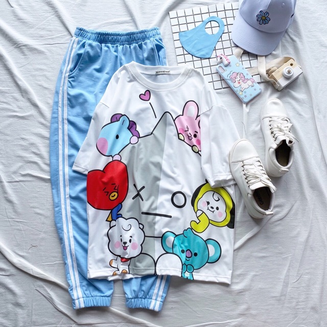 Áo Thun Unisex 3D Hoạ Tiết BTS Ảnh Thật