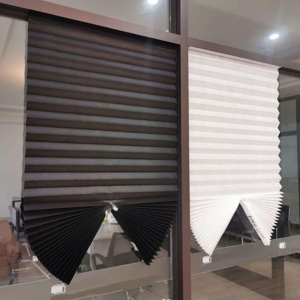 MIQUEL Rèm Cửa Xếp Ly Bán Nguyệt Bằng Sợi Polyester Nhiều Màu Sắc Tự Dính Dành Cho Phòng Khách / Phòng Ngủ