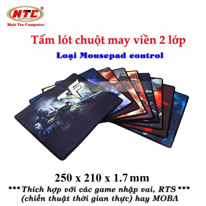 Miếng lót chuột NTC L11 / R7 / Q8 / G-8 - Hình ngẫu nhiên (Đen)