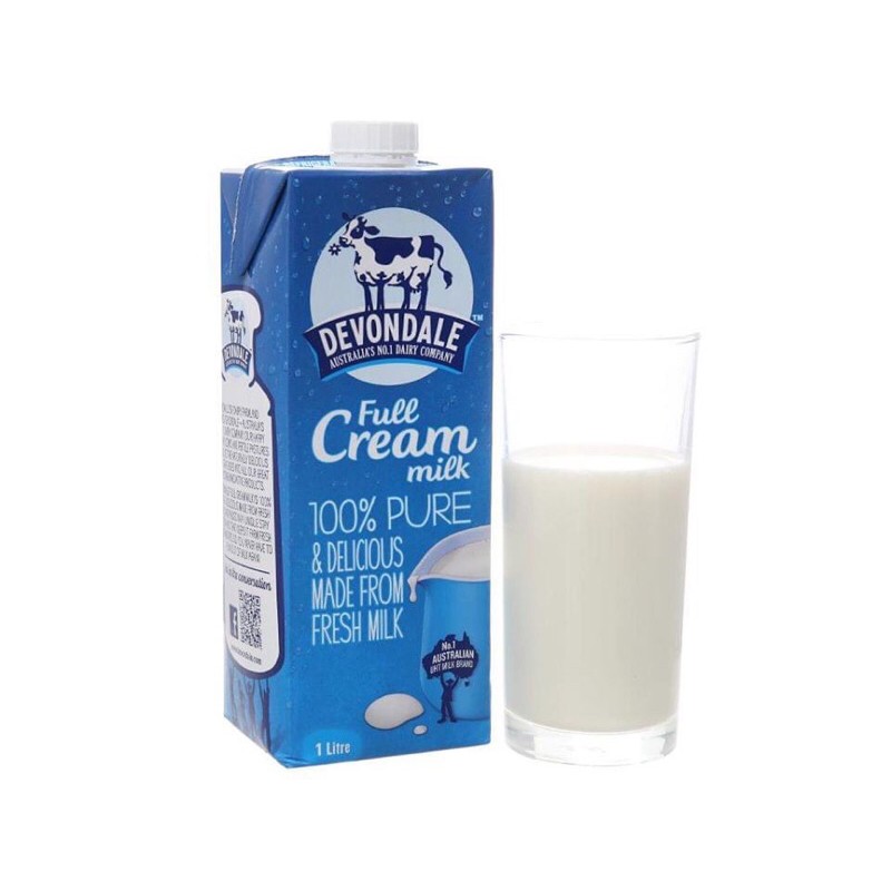 Sữa Tươi Tiệt Trùng Nguyên Kem Devondale 1 Lít-Úc(Thùng 10 Hộp x 1L)
