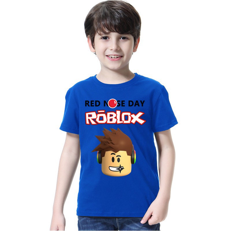 Áo thun ngắn tay in hình roblox dành cho bé trai