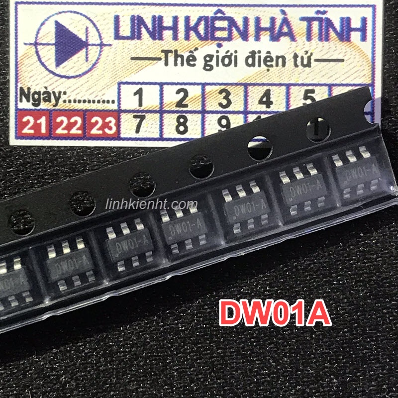 Túi 5 con IC DW01 DW01-A SOT-23-6 (SMD) bảo vệ sạc pin tương đương DW01D DW01A DW01AK