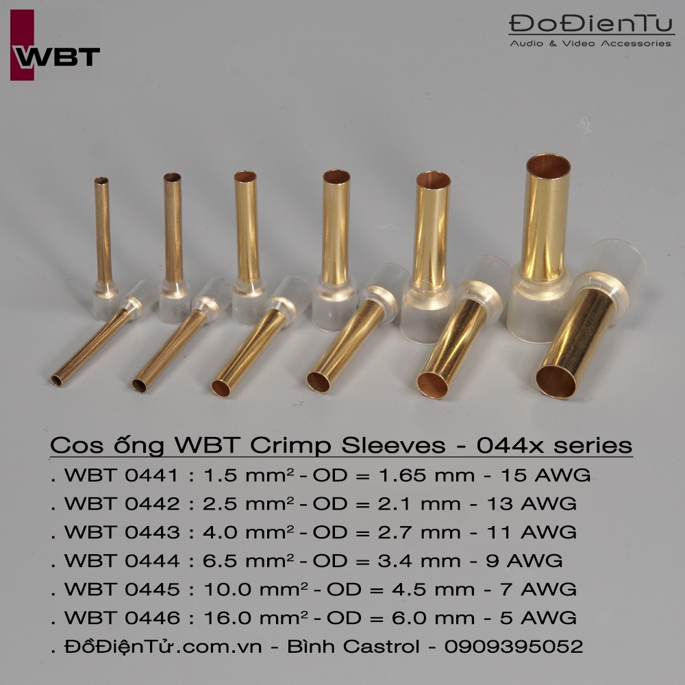 Đầu cos ống WBT Crimp Sleeves | Made in Germany