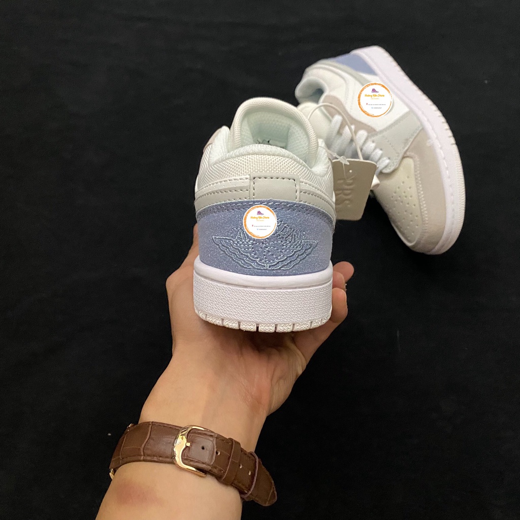 Giày.Hoàng Yến Giày sneaker Pari xanh nhạt cổ thấp (Video cận cảnh)