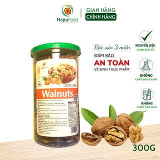 Hạt óc chó Mỹ ăn liền HAPUFOOD hộp 300G thơm ngon dinh dưỡng, đảm bảo ATVSTP- Đồ ăn vặt cho mẹ và bé
