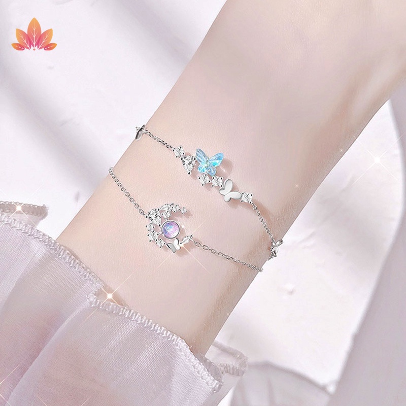 Vòng Tay Mặt Hình Mặt Trăng/Bướm Phong Cách Hàn Quốc Cho Nữ JP5