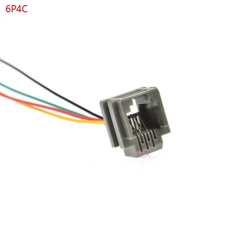 10PCS RJ11 RJ12 RJ45 telephone FEMALE SOCKET connector with wire 4P4C 6P4C 6P6C 8P8C female jack connector 616E 623K 616M 641D