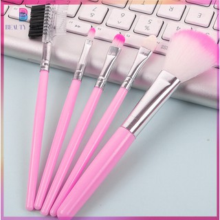 🌈🌈Set 5 Powder Brush Make Up Brushes Set Angled Brush Spoolie Cosmetics 6027