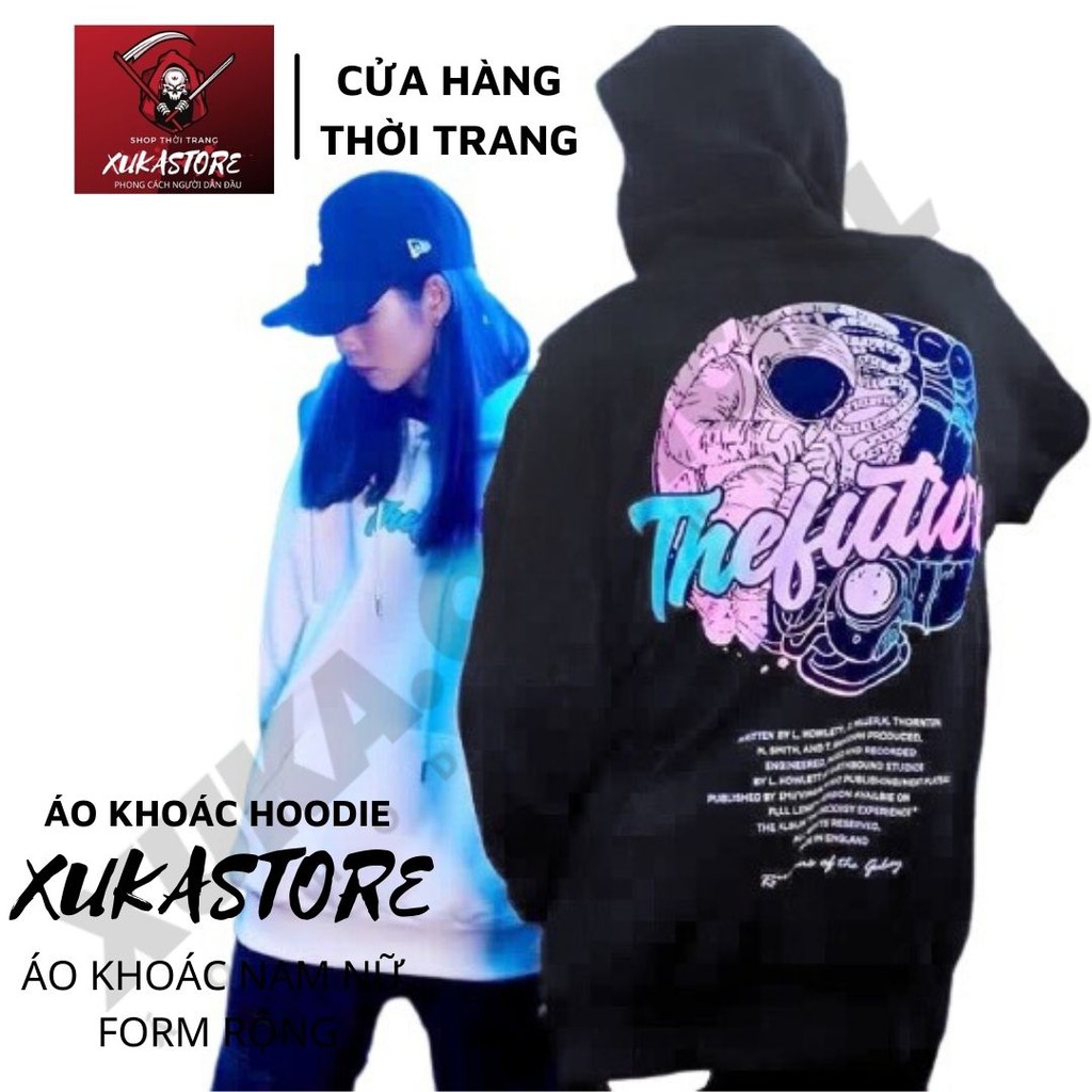 Áo Khoác Hoodie Nỉ XUKA SHOP in The Future Unisex, dành cho Nam Nữ cho Cặp Đôi Có 2 Màu Chất Nỉ  Form rộng Ulzzang