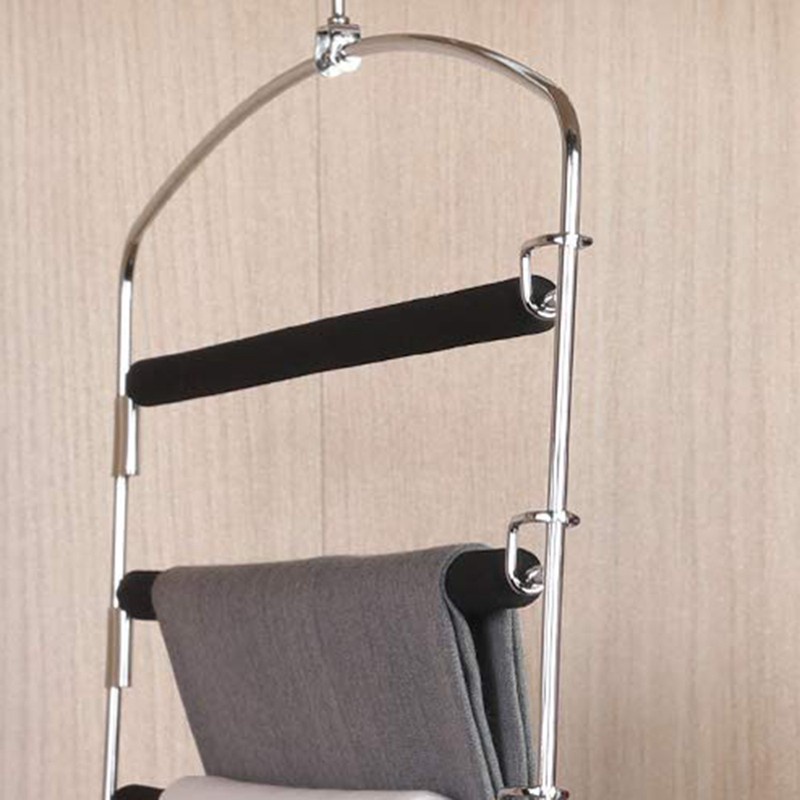 Móc Treo Quần Áo 5 Tầng Bằng Kim Loại Chống Trượt Tiết Kiệm Không Gian