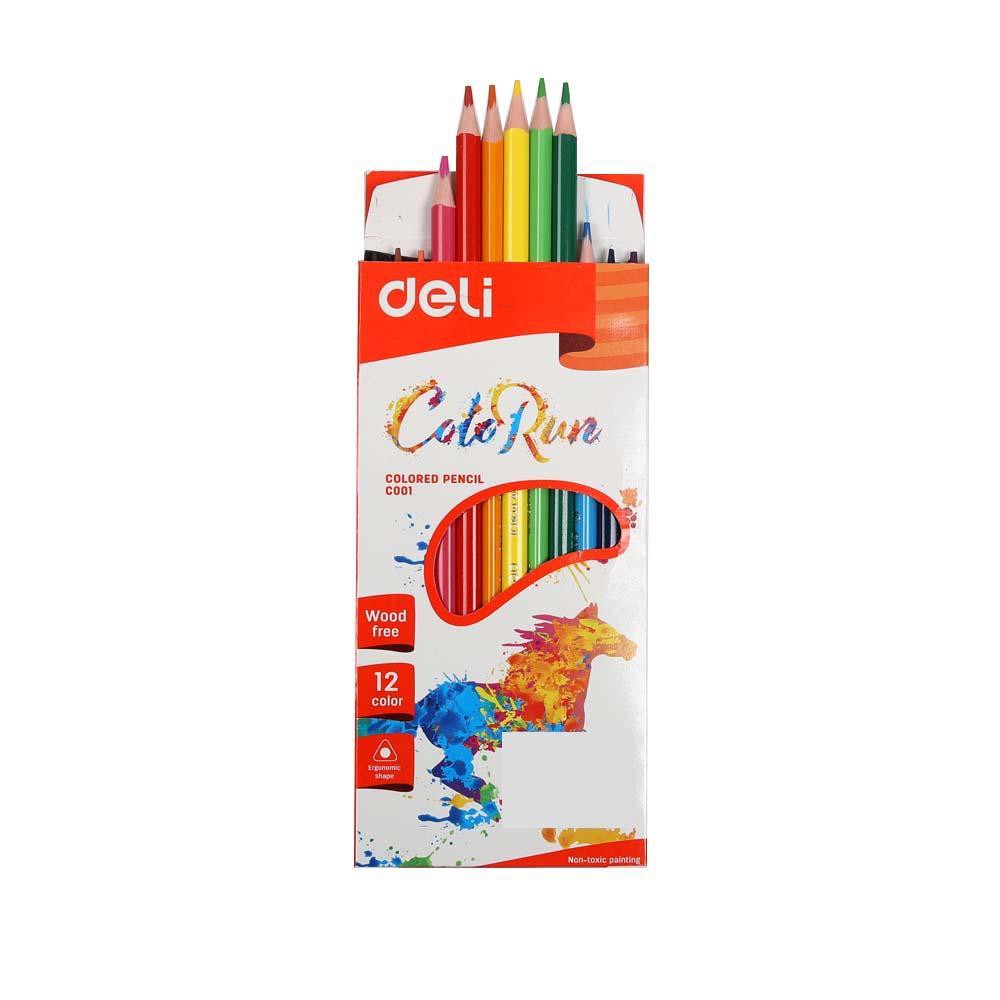 Bút chì màu ColoRun DELI 12/24 cây C00100/C00120