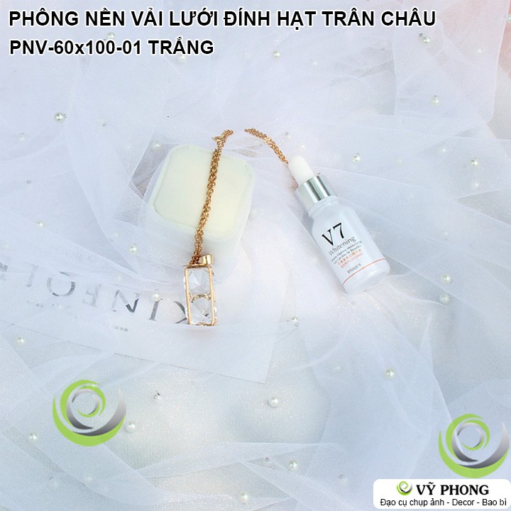 PHÔNG NỀN VẢI LƯỚI ĐÍNH HẠT TRÂN CHÂU TRANG TRÍ CHỤP HÌNH ĐẠO CỤ CHỤP ẢNH SẢN PHẨM INS PNV-01,2